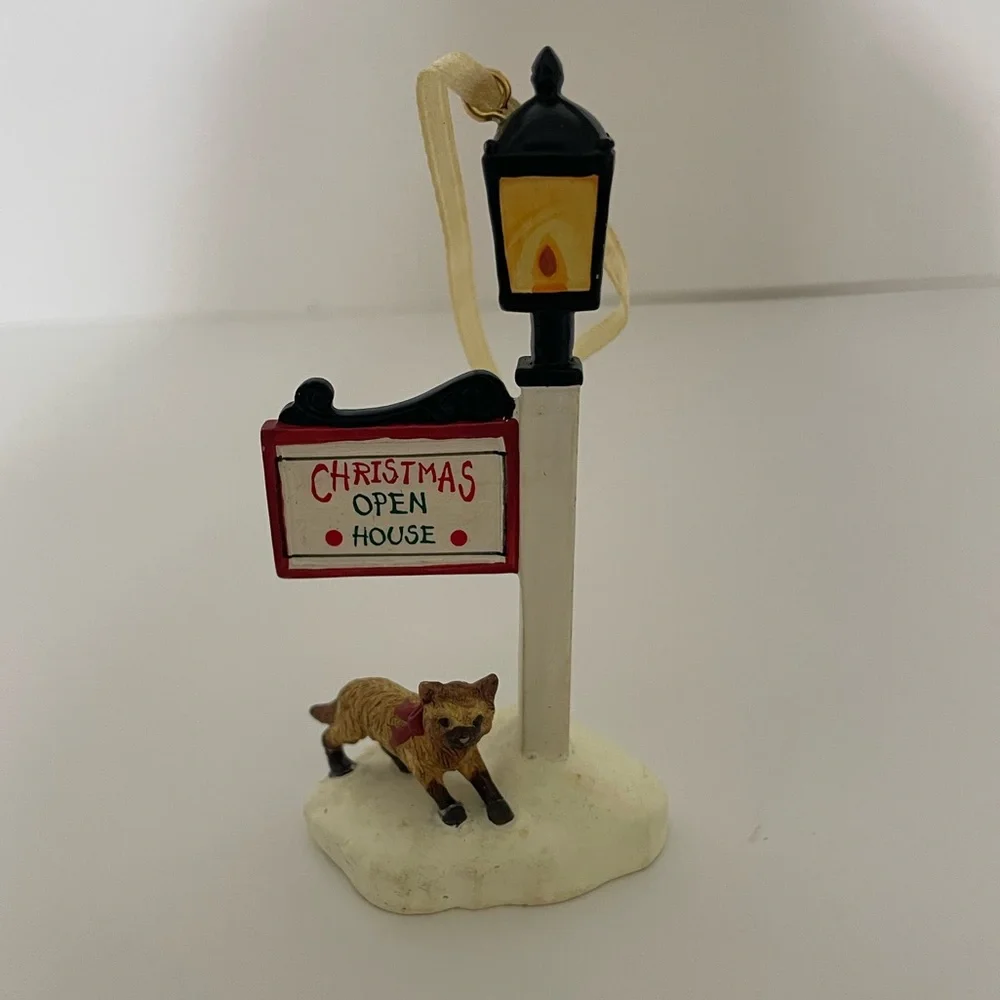 HALLMARK 2001 Victorian Collection Thomas Kincaid cat and lamppost
